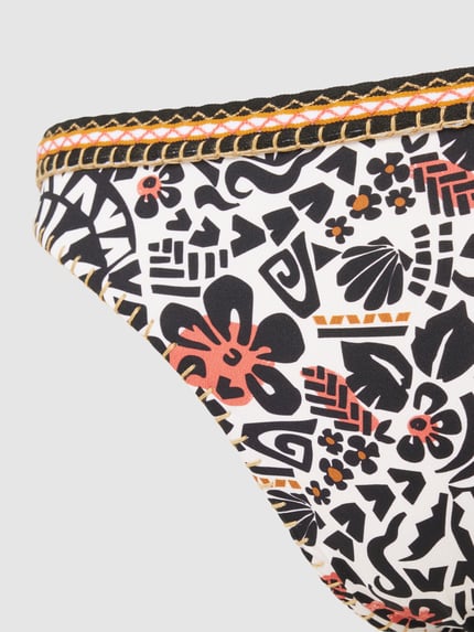 Banana Moon Bikinihose mit Allover-Muster Modell 'WINA TOMALES' Black 2