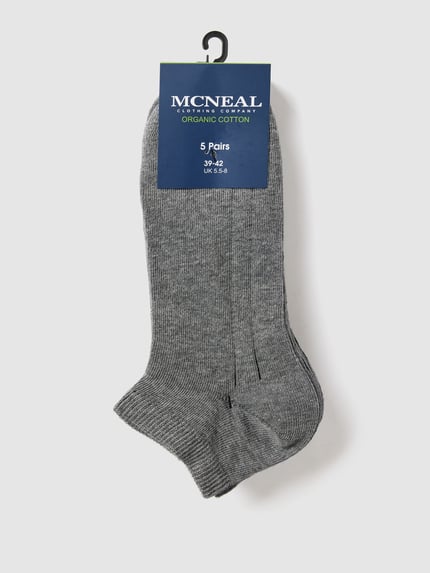 MCNEAL Sneakersocken mit Stretch-Anteil im 5er-Pack Graphit Melange 3