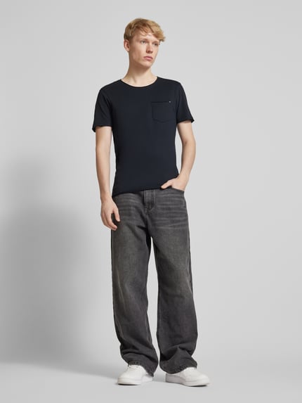 Blend T-shirt met ronde hals, model 'NOEL' Zwart - 1