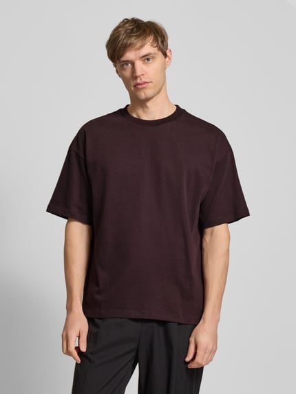 Weekday Boxy Fit T-Shirt mit Rundhalsausschnitt Pflaume 4