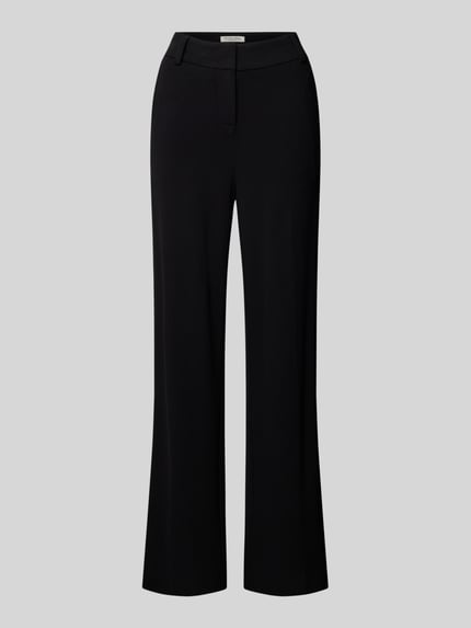 Christian Berg Woman Fein strukturierte Hose aus Viskose Black 2