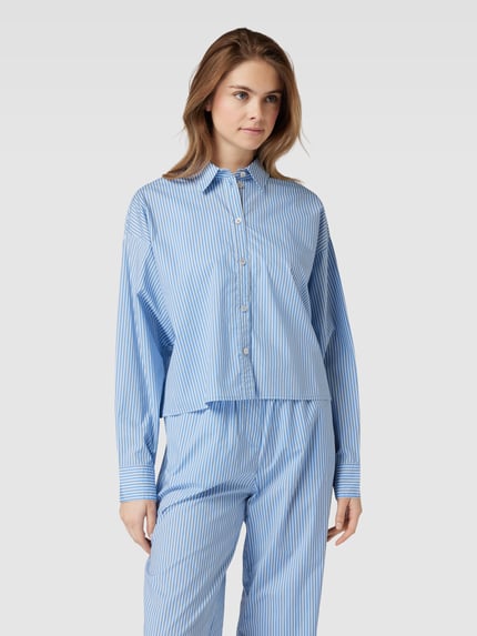 Katharina Damm X P&C* Exclusieve collectie - korte overhemdblouse met streepmotief Wit - 4