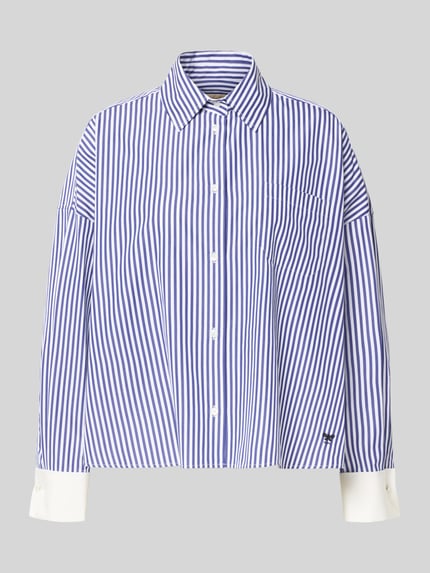 Weekend Max Mara Bluzka koszulowa o kroju regular fit z czystej bawełny Granatowy 2