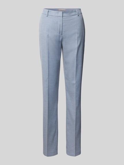 Stoffen slim fit broek met structuurpatroon Shop The Look MANNEQUINE