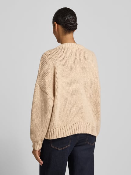 Apricot Strickpullover mit gerippten Abschlüssen Sand 5