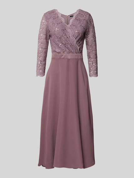 Sukienka koktajlowa z koronkowym obszyciem Shop The Look MANNEQUINE
