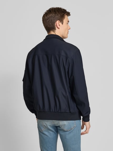 Original Bombers Bomberjack met labelprint, model 'Williston' Marineblauw - 5