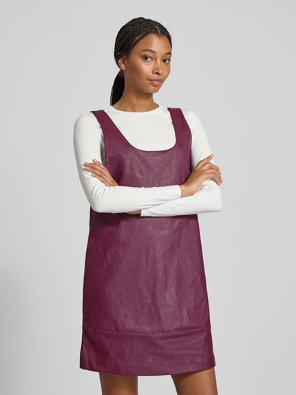ONLY Sukienka mini o kroju oversized bez rękawów model ‘JOSIE’ Bordowy 4