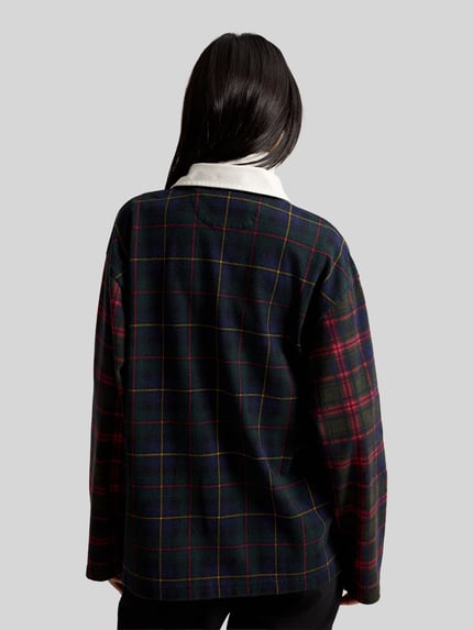 Polo Ralph Lauren Langarmshirt mit kontrastierendem Polokragen Dunkelgruen 5