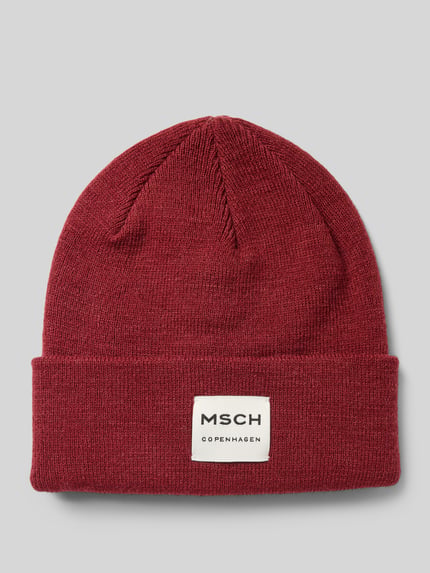 MSCH Copenhagen Czapka beanie z mieszanki wełny model ‘Mojo’ Bordowy 1