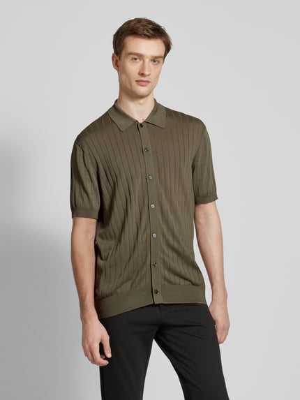 MANGO Regular Fit Polohemd mit Knopfleiste Modell 'ruisenor' Khaki 4
