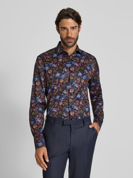 OLYMP SIGNATURE Slim Fit Business-Hemd mit Kentkragen Modell 'Savio' Marine 4