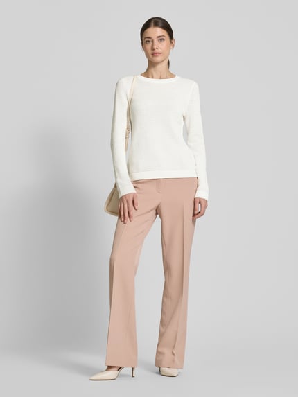 VILA Strickpullover mit gerippten Abschlüssen Modell 'dalo' Offwhite 1