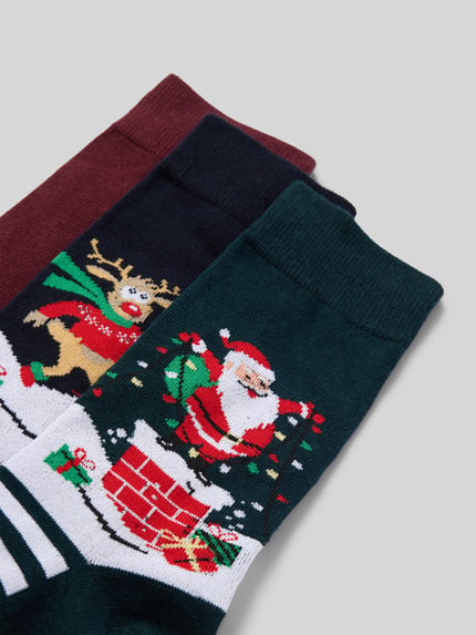 JACK & JONES Socken im 3er-Pack Modell 'SNOWY XMAS' Bottle 2
