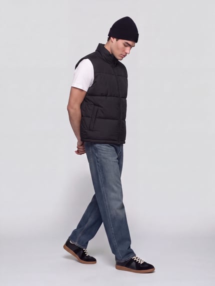 ONLY & SONS Steppweste mit hohem Stehkragen Black 1