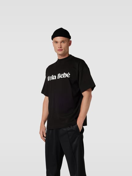 Blue Sky Inn T-shirt z nadruk z napisem Czarny 4