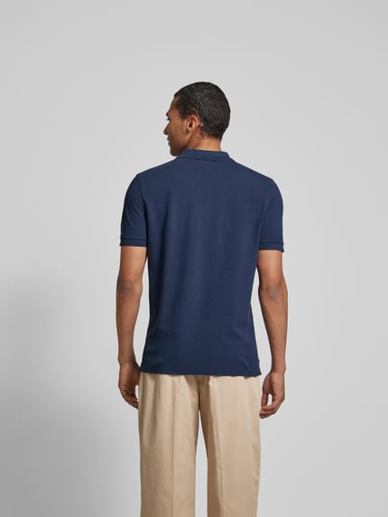 MAISON KITSUNÉ Koszulka polo z aplikacje z motywem Granatowy 5