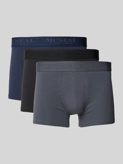 MCNEAL Trunks mit Label-Bund im 3er-Pack Dunkelgrau 1