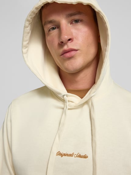 JACK & JONES Hoodie met kangoeroezak Offwhite - 3