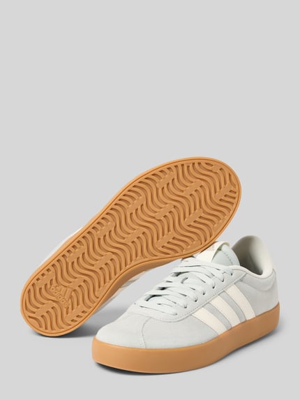 adidas Sportswear Sneakers van leermix met logopatch, model 'VL COURT 3.0' Lichtgrijs - 4