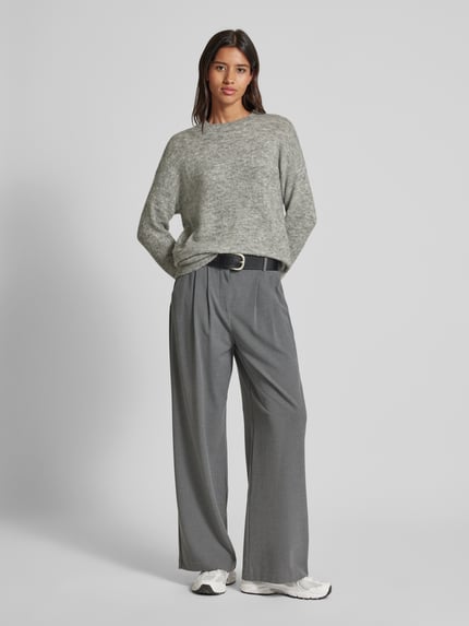 MSCH Copenhagen Loose fit gebreide pullover met wol model 'Festina' Middengrijs gemêleerd - 1