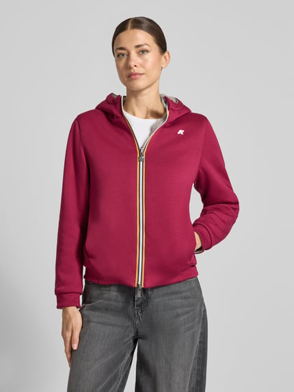 K-WAY Sweatjacke mit Futter aus Kunstfell und Zweiwege-Reißverschluss Fuchsia 4