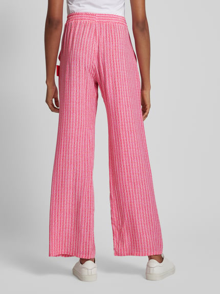 Smith and Soul Regular fit stoffen broek met all-over print Felroze - 5