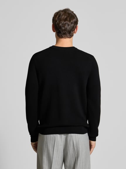 Casual Friday Strickpullover mit Rundhalsausschnitt Modell 'THEO' Black 5