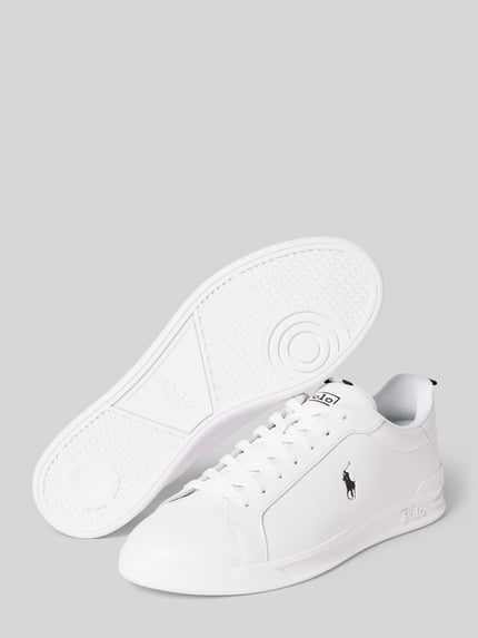 Polo Ralph Lauren Sneakers van leer met labelprint Wit - 4