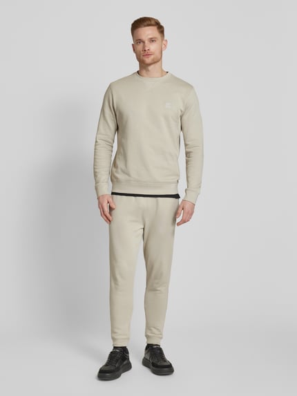 BOSS Orange Slim fit sweatpants met elastische band Beige - 1