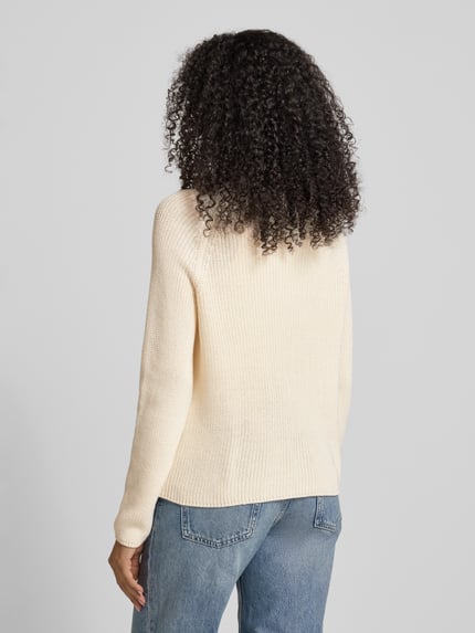 monari Gebreide pullover met opstaande kraag Offwhite - 5