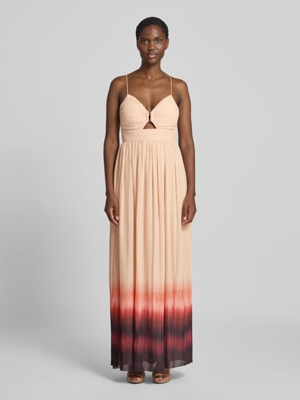Jake*s Cocktail Abendkleid mit Cut-Out Hellgelb 4