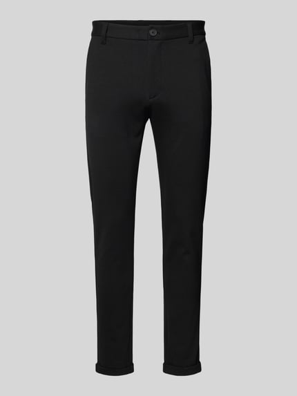 Lindbergh Slim Fit Stoffhose mit verkürztem Schnitt Black 2