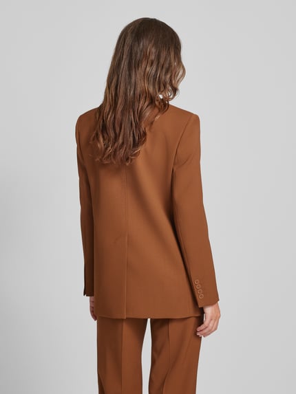 Max Mara Studio Blazer met reverskraag, model 'LAMELLA' Cognac - 5