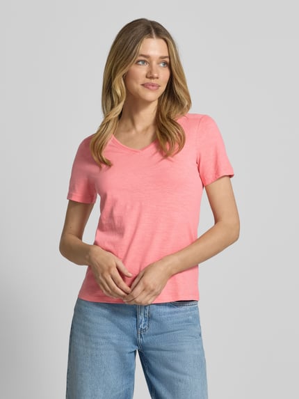 Tom Tailor regular fit T-shirt van puur katoen Koraal - 4