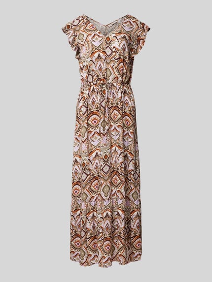 b.young Midikleid mit V-Ausschnitt Modell 'Joella' Khaki 2