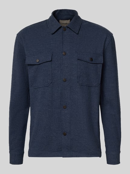 ONLY & SONS Regular fit overhemdjack met viscose, model 'MARK' Donkerblauw - 2