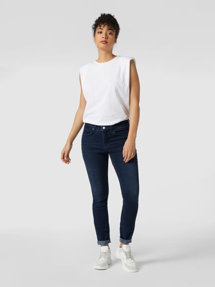 MAC Stone-washed skinny fit jeans, model 'DREAM SKINNY' Donkerblauw - 1