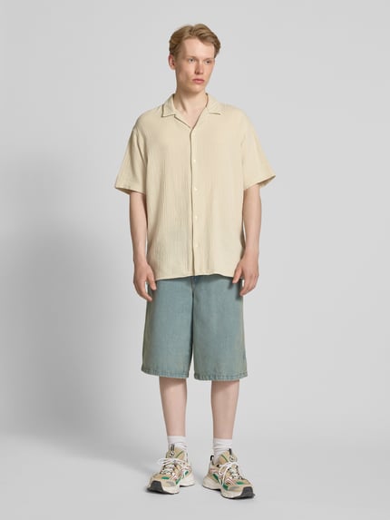 JACK & JONES Relaxed Fit Freizeithemd mit Umlegekragen Sand 1