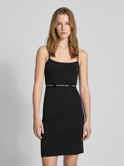 Calvin Klein Jeans Minikleid mit Spaghettiträgern Black 4