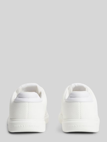Tommy Hilfiger Sneakers in gebreide look met logodetail Offwhite - 4