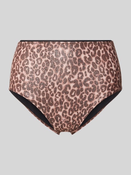 Slim Fit Bikinihose mit Allover-Animal-Print Modell 'Leopard' Shop The Look MANNEQUINE
