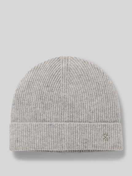 HUGO Beanie aus reinem Kaschmir Modell 'XAMIROH' Silber Melange 2