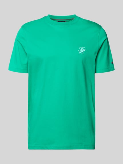 Tommy Hilfiger Regular Fit T-Shirt aus reiner Baumwolle Gruen 2