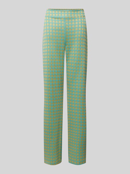 Spodnie z mieszanki wiskozy z efektowną przędzą Shop The Look MANNEQUINE
