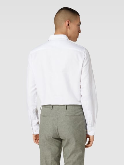 ETERNA Slim Fit Premium Smokinghemd mit Leinen-Anteil Weiss 5