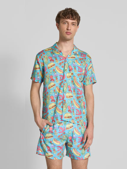 BOARDIES Freizeithemd mit Knopfleiste Tuerkis 4