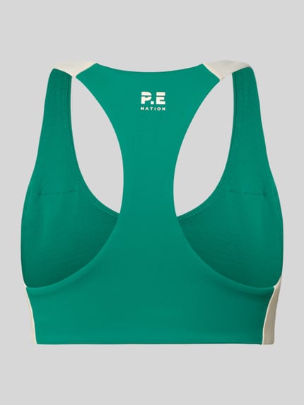 P.E Nation Slim Fit Sport BH mit Logo-Detail Gruen 3