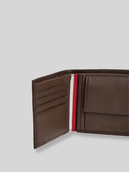 Tommy Hilfiger Portemonnaie aus echtem Leder Dunkelbraun 4