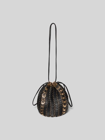 Rabanne Bucket tas met schakelkettingen Zwart - 4